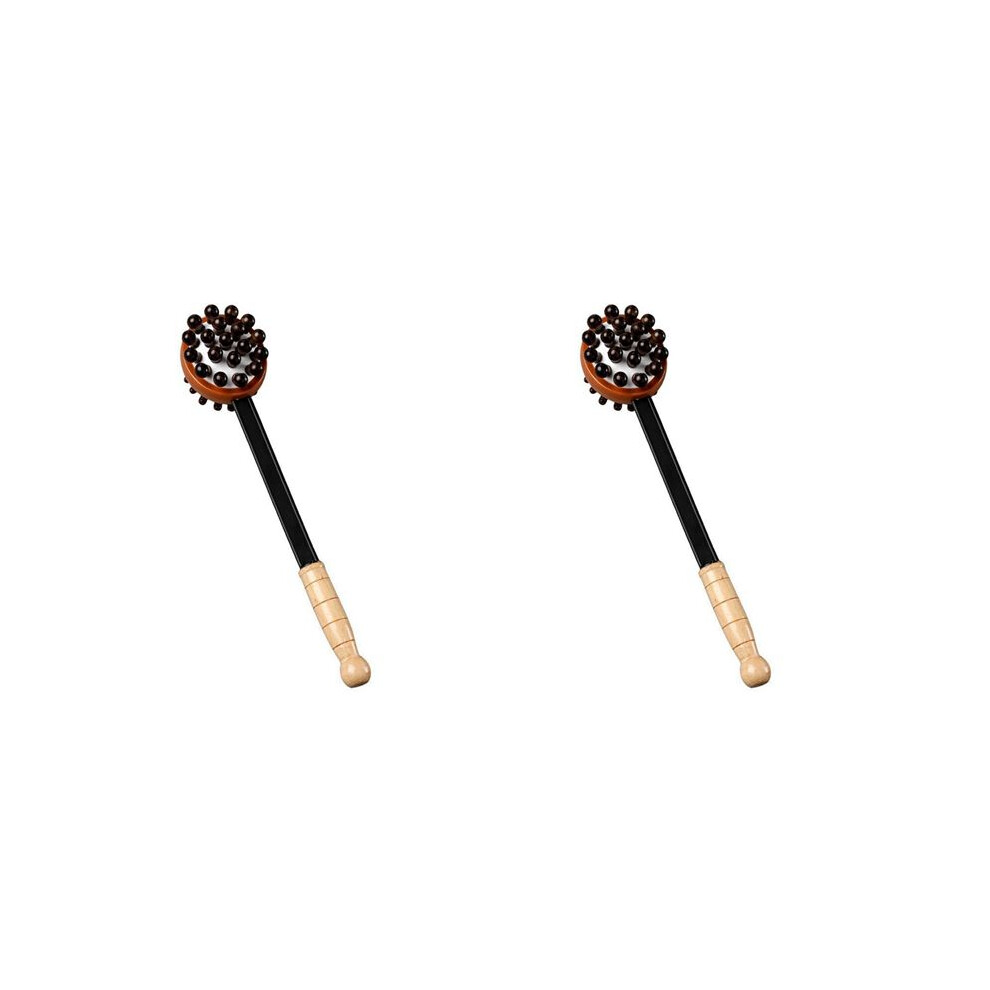 2X Back Knock Massage Handheld Round  Back Pounding Massage Hammer Relieve Stress and Fatigue Meridian Massage