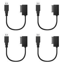4X USB Adapter PC 6P+7P CD DVD Rom  Naar USB 2.0 Converter Slimline  13 Pin Drive Kabel voor PC Laptop Notebook