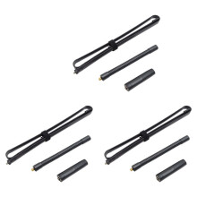 3X Antena Dobrável Pescoço de Ganso AR-152G de 48,8 Polegadas SMA-Macho VHF UHF 144/430Mhz para TYT