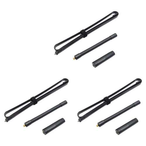 3X Antena Dobrável Pescoço de Ganso AR-152G de 48,8 Polegadas SMA-Macho VHF UHF 144/430Mhz para  TYT