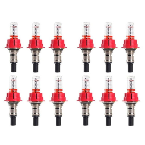12 Pcs Underfloor Heating Manifold Flow Meter, Visual Flow Monitoring Regulator for Underfloor Heating Systems(1/2)