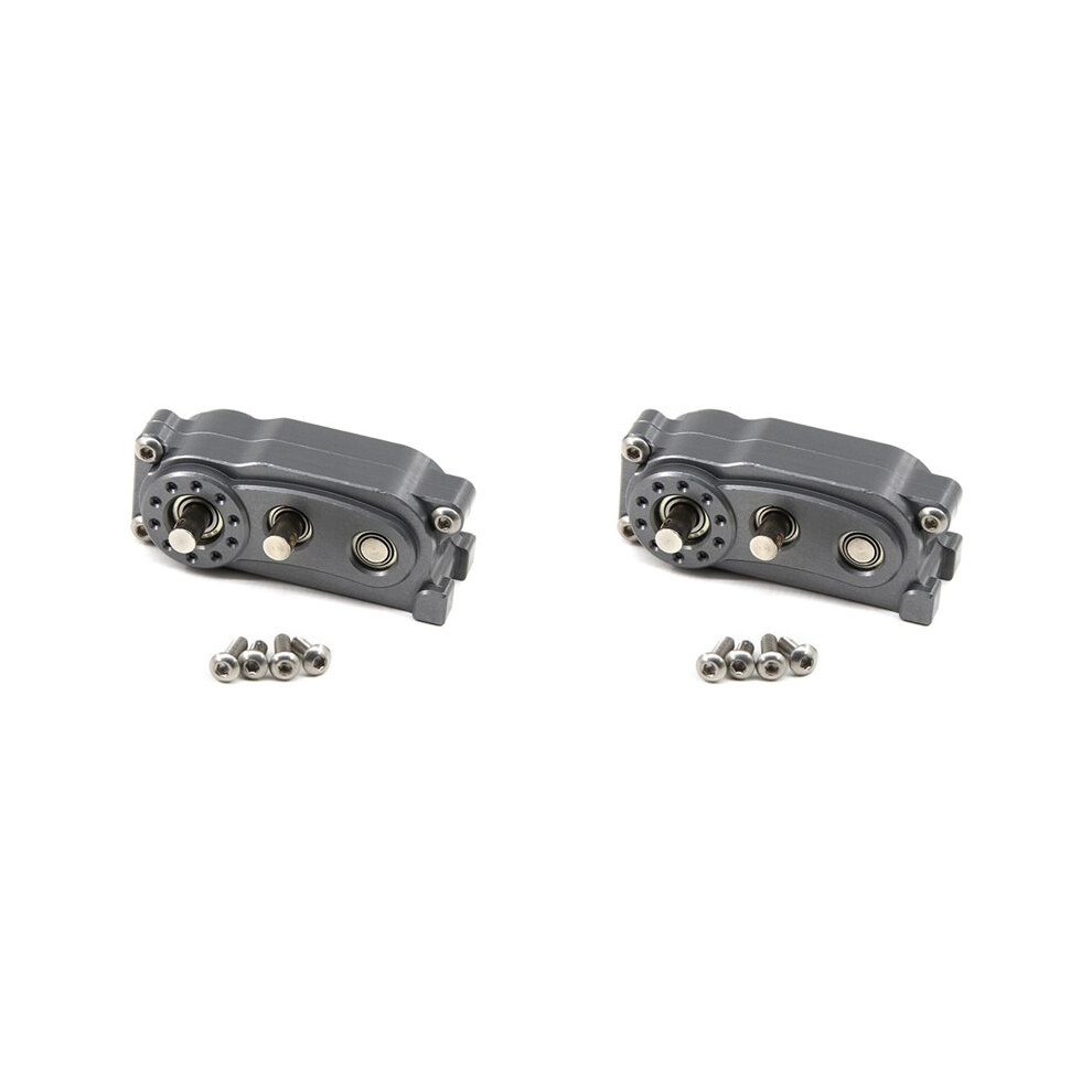 2X Prefixal Gearbox Transfer Case For 1/10 Rc Crawler Car Axial Scx10 & Scx10 Ii 90046 Upgrade Parts,Titanium 4711789946682