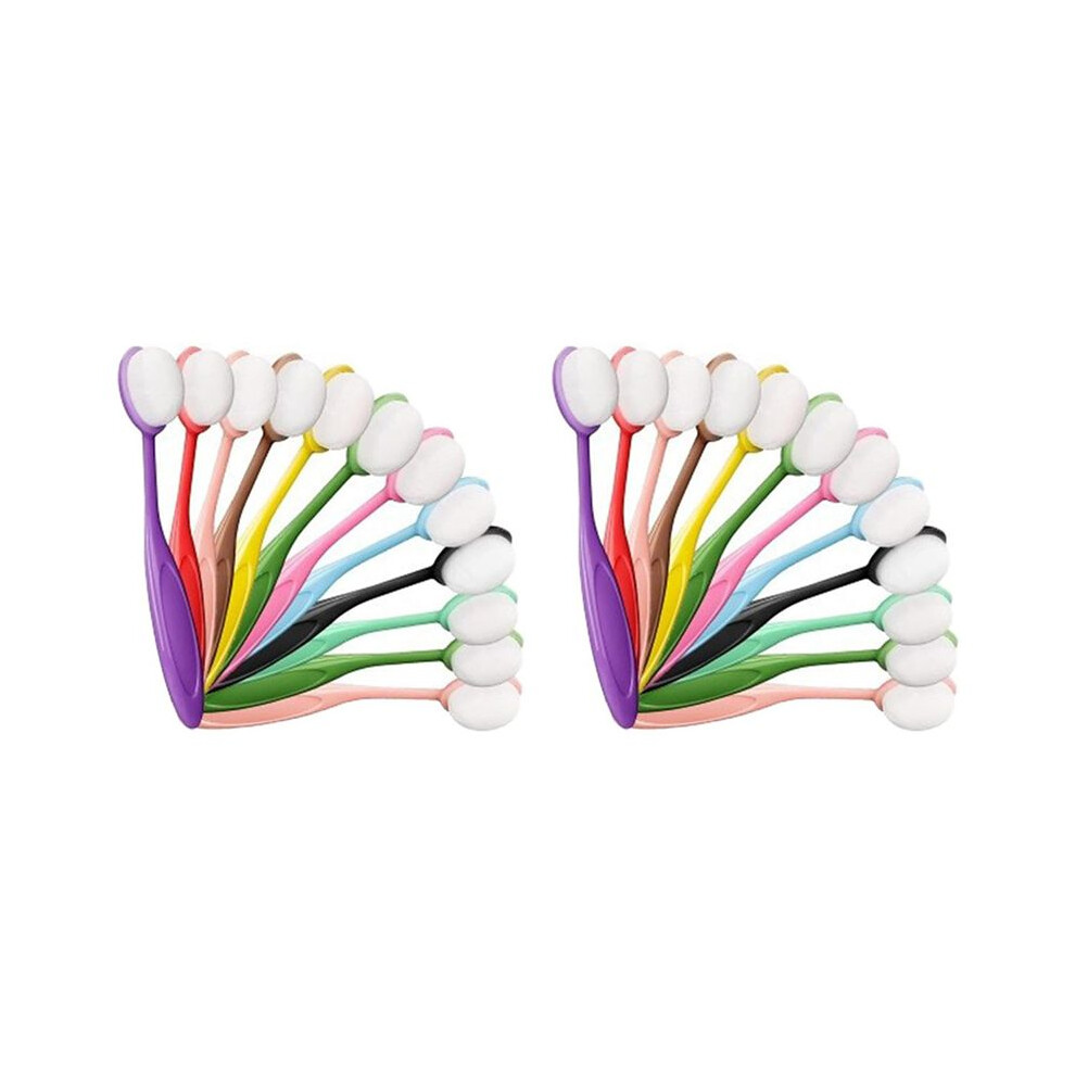 White 24Pcs Colored Ink Blending Brushes, Crafting Ink Background Blender For Blender Paper Stencil, Painting, Drawing