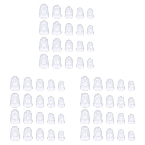 120 Pcs Fingertip Protectors, 5 Sizes Ukulele Finger Caps,for Guitar Ukulele Stringed Instruments