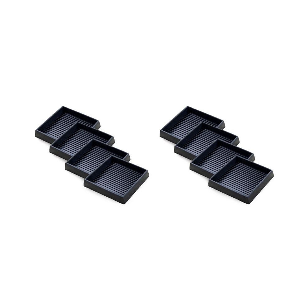 8Pcs Anti-Slip Furniture Pads- 4X4in Square Rubber Anti Skid Caster Cups, Leg Coasters-Couch, Chair, Bed Stoppers 6031109583877