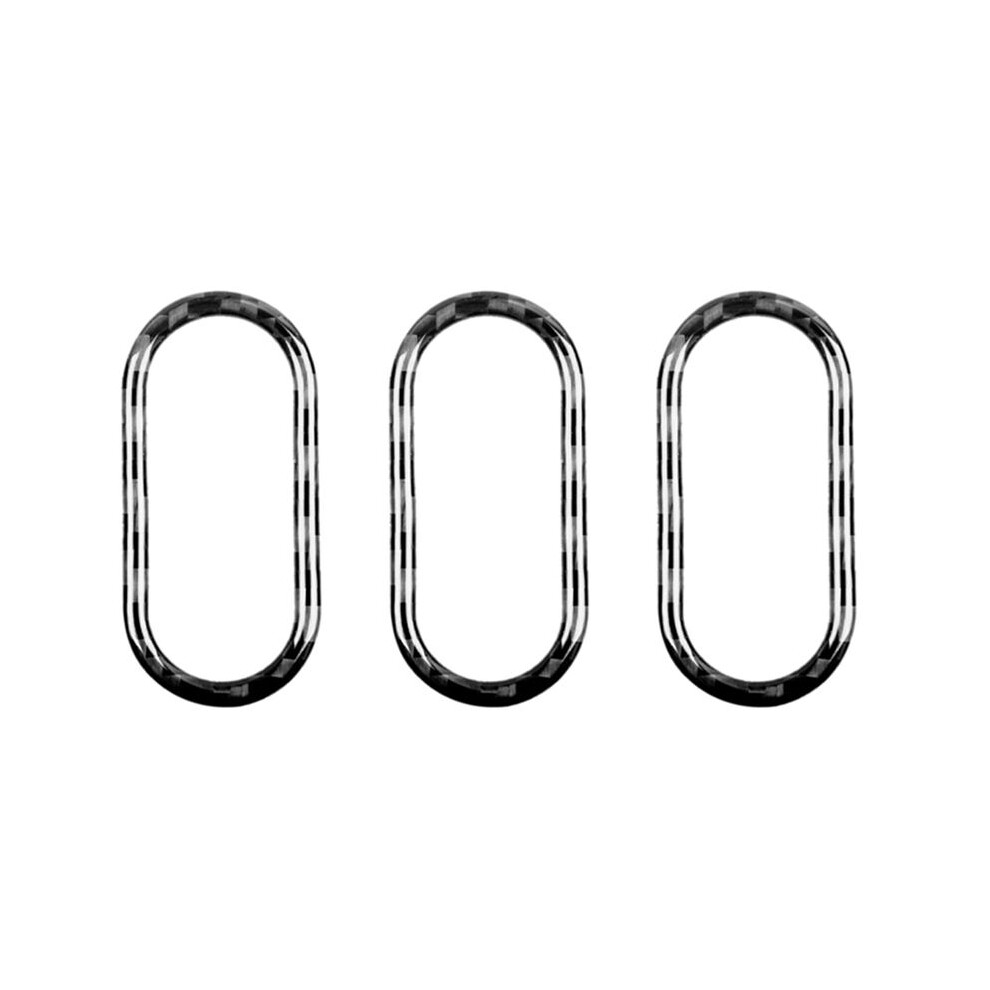 3X Carbon Fibre Interior Warning Button Cover For Cooper F55 F56 Countryman F60 Light 6031203063862