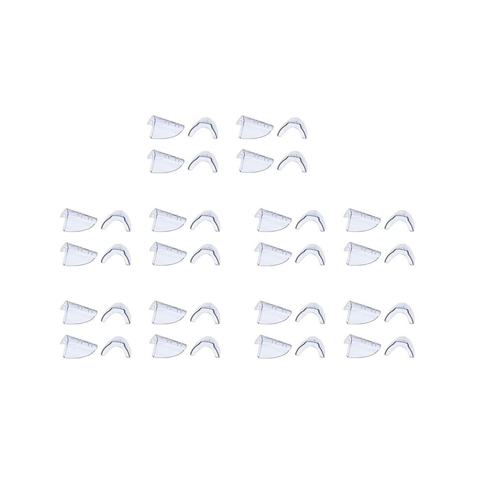 20 Pairs Eye Glasses Side Shields Slip  Clear Side Shield for Safety Glasses