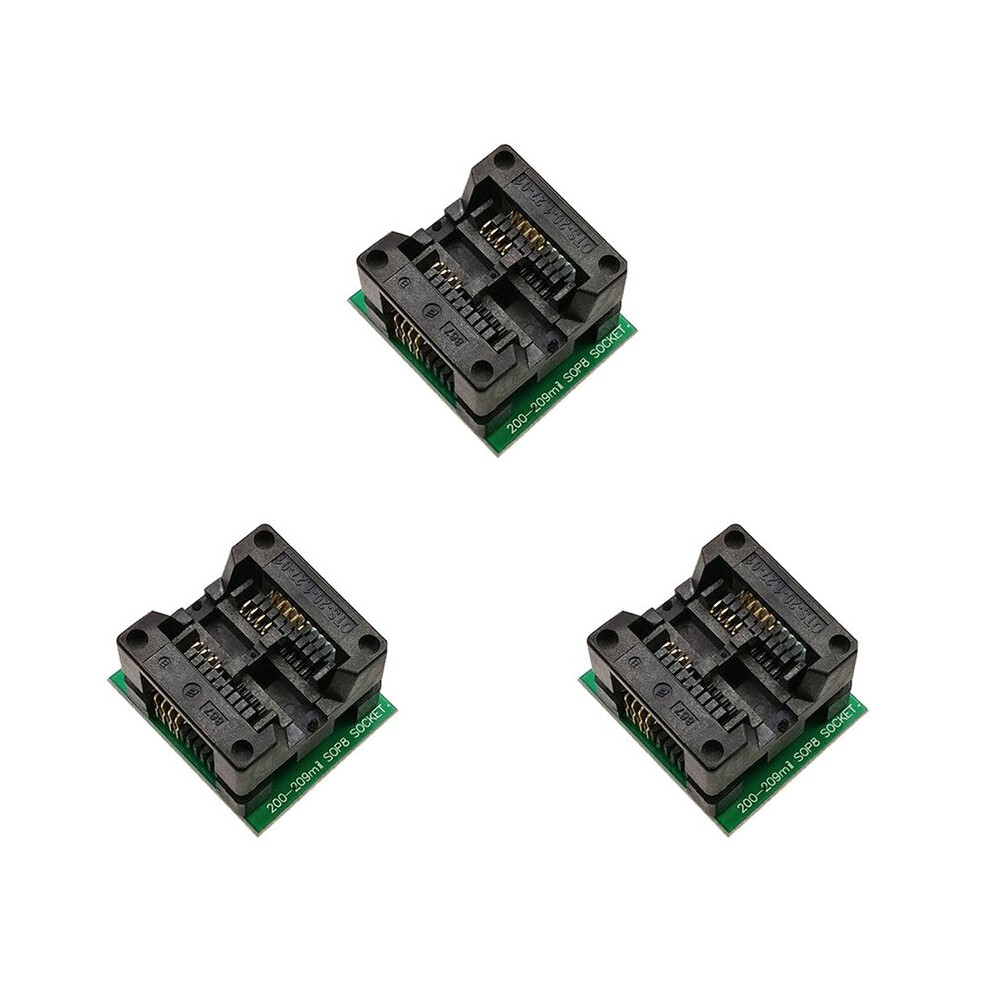 3Pcs Sop8 To Dip8 Sop8 Turn Dip8 Soic8 To Dip8 Ic Socket Programmer Adapter Socket For Wide 200Mil 6133283687096