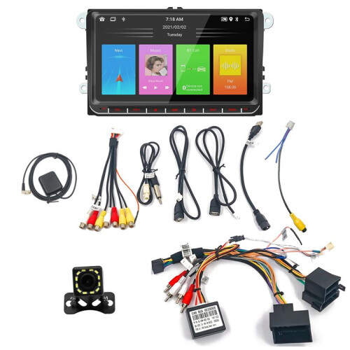 Lettore Multimediale Android 2Din 9 Pollici Autoradio per   5 6  B6  MK5 MK6 Supporta Carplay Android Auto