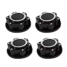 4 Pezzi In Alluminio per Arrma 1/5 Kraton 8S Outcast 8S RC Car 24 mm Dadi Esagonali per Ruote Coprimozzo Antipolvere Antiscivolo Nero