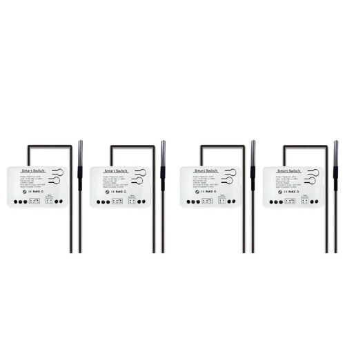 4Pc Tuya  Zigbee  with Temperature Sensor Passive Dry Contact Zigbee Relay Work with Home Assistant AC85-250V