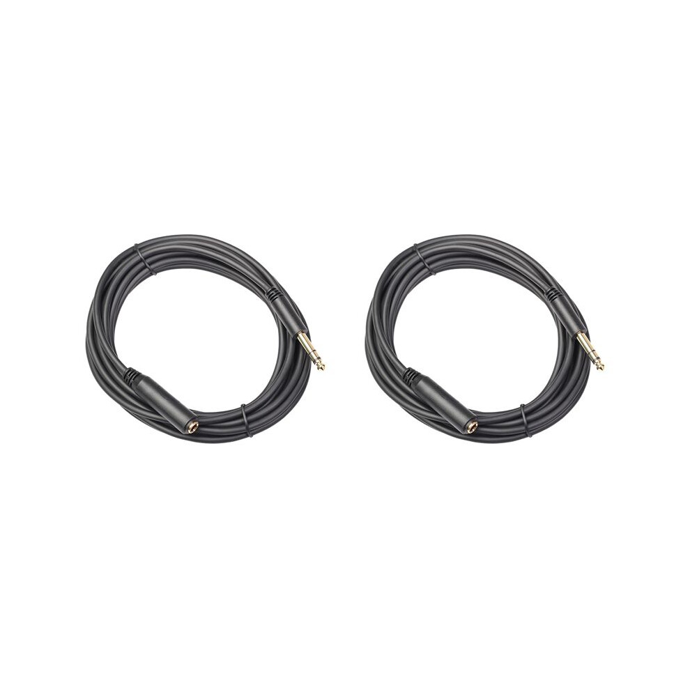 Photos - Cable (video, audio, USB) 2pcs 1/4 TRS 6.35MM Male to 6.35MM Female Stereo Extension Cable Gold Plated Headphone Extension Cable Cord 180cm