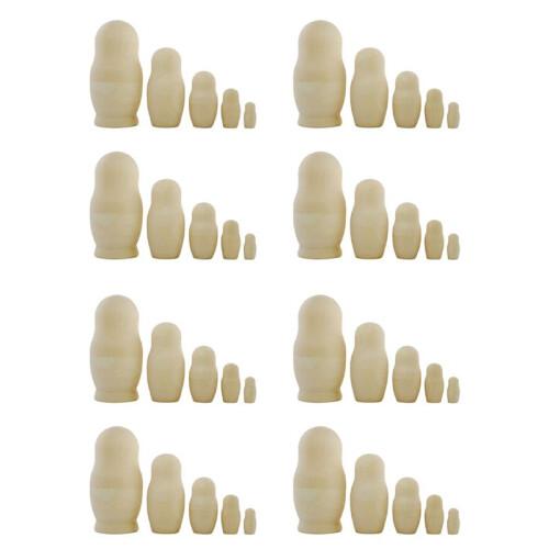 40X Unpainted Russian Nesting Dolls DIY Blank Nesting Dolls Unfinished Nesting Doll Kit Matryoshka Nesting Dolls