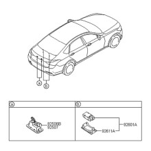 Autokennzeichenbeleuchtung & RECHTS für 2015-2016 92501-B1000 92502-B1000