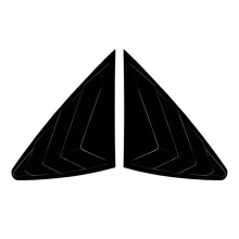 Car Rear Triangular Window Louvers Shutters Blinds Cover Trim for - GLC Coupe C254 2024+ AMG Glossy Black