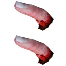 2X Halloween Brutna Finger Fake Broken Finger Solid Skräck Halloween Bloody Fake Finger Simulerat Bloody Finger för Skrämmande