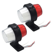 2 Stuks LED-Zijmarkeringslicht 12V 24V Dubbelzijdige Richtingaanwijzer, Achterremwaarschuwingslamp voor Auto, Vrachtwagen, B