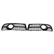 Front Bumper Honeycomb Mesh Fog Light Grille Cover for  A4 B7 S4 B7 A4 S- 2005-2008 8E0807681F 8E0807682F,B