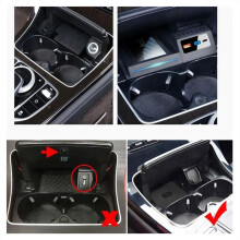 Auto-Schnellladeplatte mit Kabelloser Ladestation für - C-Klasse W205 GLC-Klasse X253 AMG C43 C63 15-21 -Telefonladehülle