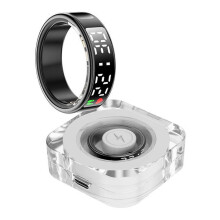 (12, Black) Smart Rings for Fitness Long Lasting Batteries Sports Rings for Body Health
