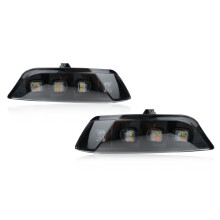 Luz LED Antiniebla para Parachoques Delantero para Mustang 2015-2017, Luz Diurna Blanca, Luz de Señal de Ámbar