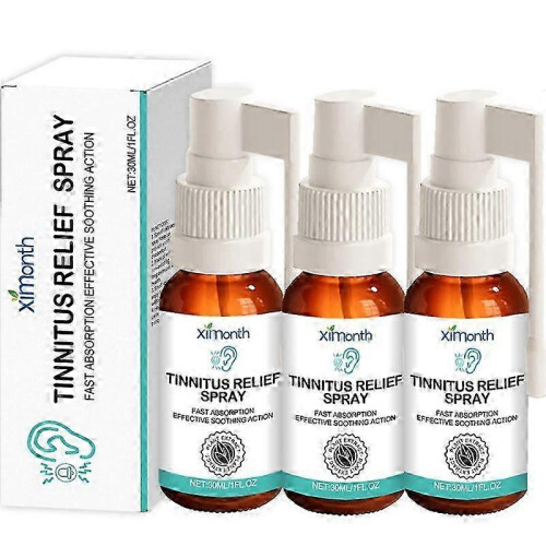 (3pcs)Tinnitus Spray Ear Ringing Relief Relieving Ear Drops Hearing 30ml