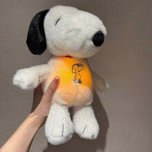 New Modes Baby Breathing Soothing Snoopy Dog Sleeping Companion Music and Light Plush Doll Toy best Christmas gift
