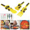 (Yellow) 3Pcs Construction Utensils Creative Kids Dining Tool Set Spoon Fork Portable Car Cutlery 5