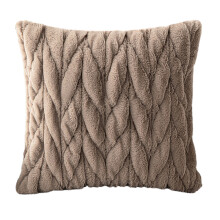 Corduroy kussensloop zachte pluchen-45 45 cm koffie