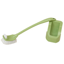 Robustes plastik grünes Toilettenbürstenset mit beidseitigem Design