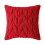 Corduroy kussensloop Zachte pluchen kussens Hoes-45 45 cm Rood 1