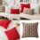 Corduroy kussensloop Zachte pluchen kussens Hoes-45 45 cm Rood 2
