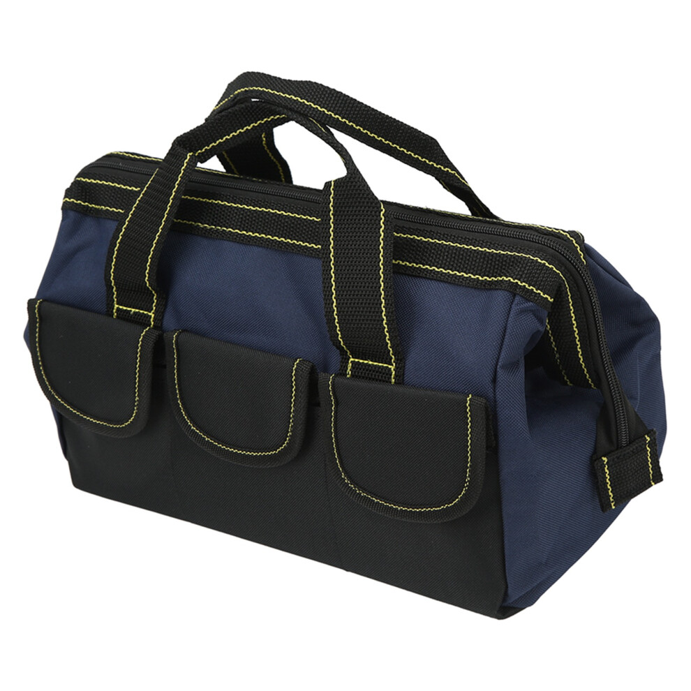 Wide Mouth 16In Tool Tote Bag 1680D Oxford Easy Access Black/Blue 7611371010425