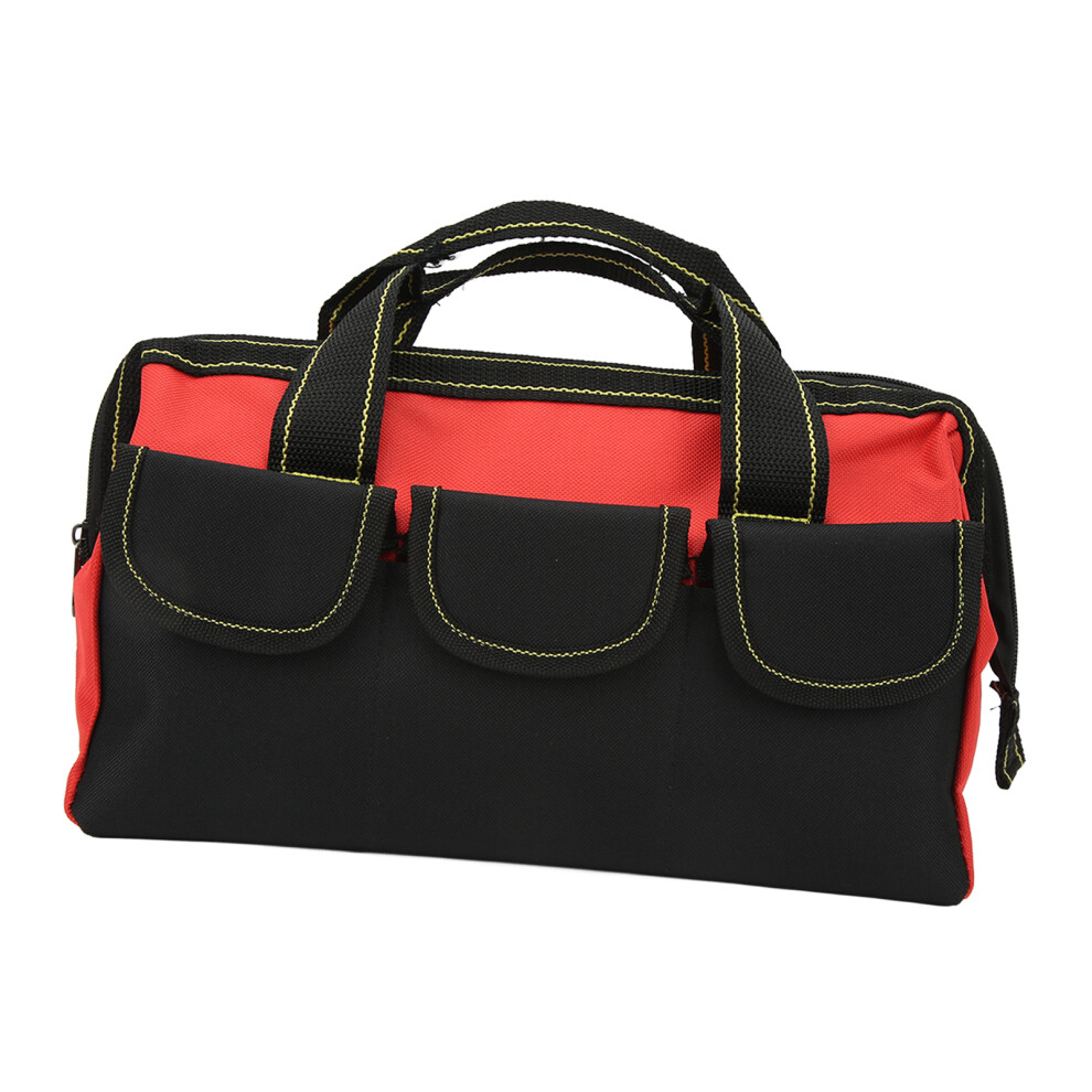13In Oxford Cloth Tool Bag With Multiple Pockets & Wide Mouth Red 8481381849501
