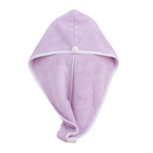 Microfiber haardroogkappen Haarwikkelhanddoekhoed voor-Paars