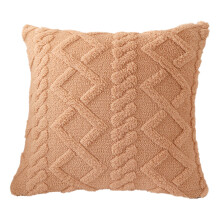 Geometrische kussensloop Dubbelzijdig patroon Plushie-Khaki