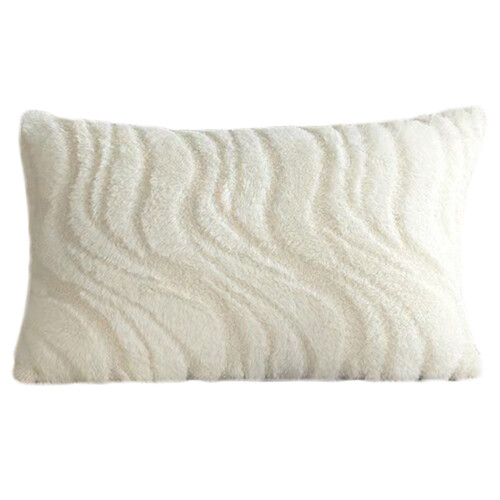 Luxe Golfde Textuur Sierkussen Cover-Witte 30 50 kussenslopen