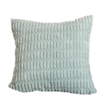 Corduroy kussensloop zachte pluchen sierkussenhoes-aquablauw