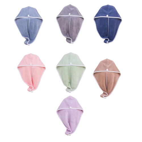 Microfiber haardroogkappen Haarwikkelhanddoekhoed-Lichtgroen 1