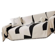 Multiple Size Chenilles Sofa Cover Breathable Fabric-Black