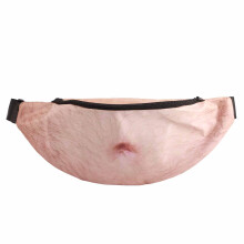 3D-gedruckte Bauchtasche im Dad-Bod-Stil, wasserdichte Gürteltasche, witziges Geschenk für Männer und Frauen, mit verstellbaren Trägern und einem