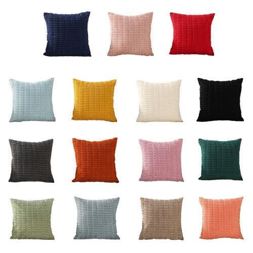 Zachte kussensloop Corduroy-lichtgeel 45 45 kussensloop 1