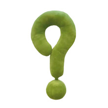 Question Mark Shape Plushes Pillows Home-Avocado green questi