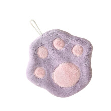 Cats Paws Kids Hand Towels Soft Absorbent-Light purple