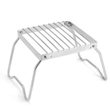 Grelha portátil para cozinhar ao ar livre, grelha dobrável com estrutura em aço inoxidável 304, mini churrasqueira e suporte de mesa para