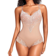 Halscorrigerende bodysuit voor dames, met de functionaliteit van een eigen bh en volledige lichaamscorrectie, naadloos model uit één stuk voor