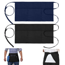 Halbschürze mit Taschen, knitterfrei, maschinenwaschbar, für Kellner und Köche, strapazierfähiges Design, fleckenabweisende Küchenschürze mit