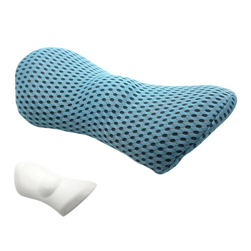 3D Curveds Surfaces Lumbar Pillow Back Support Cushions-Blue