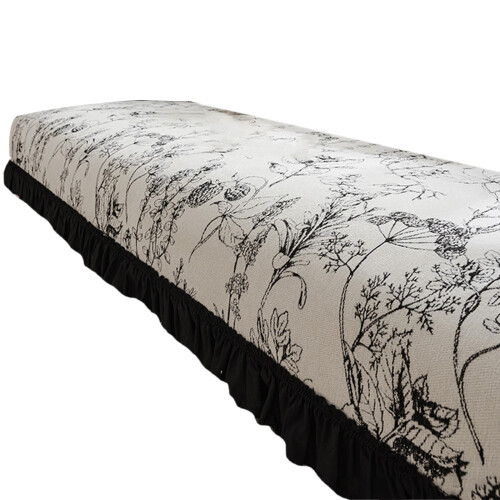Sofa Slipcover Soft Cover Durability Sofa-Black and white C