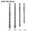 4Pcs/set Four-Flute Eccentric Drill Drilling Glass Tile Punching Triangle Drill Bit Tile Glass Cement Triangle Drill Bit 7